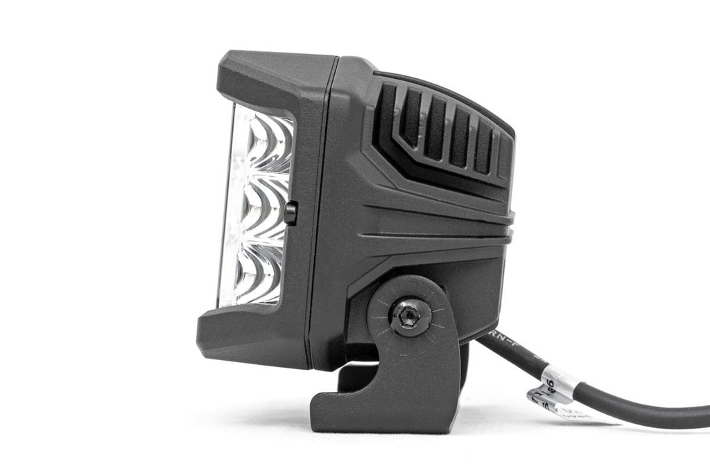 3 Inch Chrome Series LED Lights Wide Angle Osram Pair Rough Country
