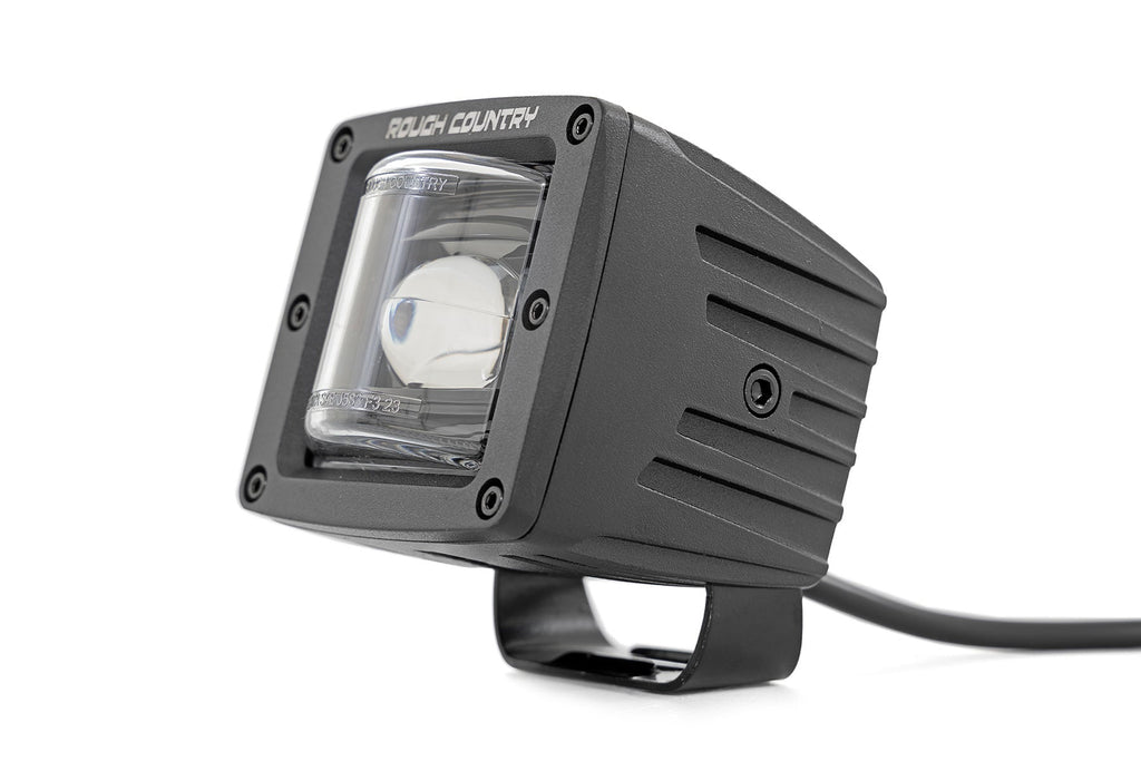 2 Inch Black Series LED Light Pods SAE Fog Pair Rough Country
