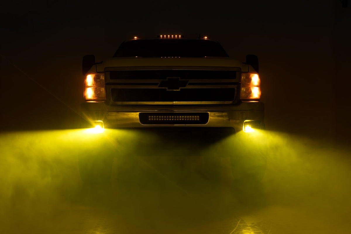 2 Inch Black Series LED Light Pods SAE Fog Pair Rough Country