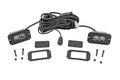 3x1.75 Inch Black Series Yellow LED Slim Aux SAE Fog Flush Mount Pair Rough Country