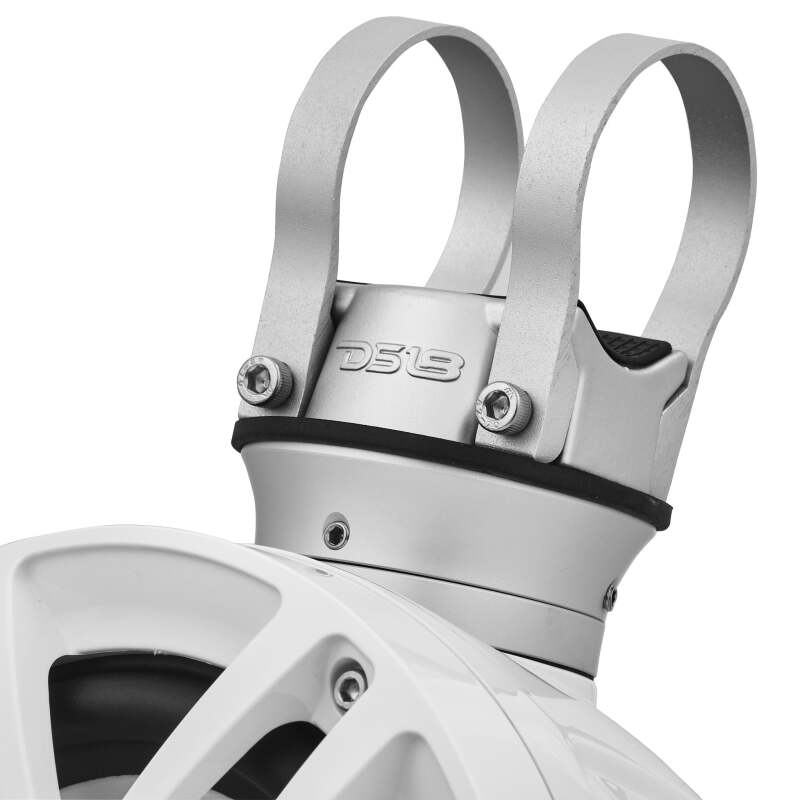 DS18 Marine And Psports Compact Towers Flat And Pole Mount 6.5in 100 Watts RMS RGB LED Lights White