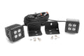 LED Light Cab Mount 2 Inch Black Pair Flood Can-Am Defender HD 5/HD 8/HD 9/HD 10 Rough Country