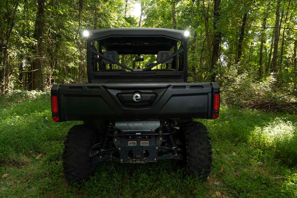 LED Light Cab Mount 2 Inch Black Pair Flood Can-Am Defender HD 5/HD 8/HD 9/HD 10 Rough Country