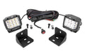 LED Light Rear Cab Mount 3 Inch Chrome Pair Wide Angle Can-Am Defender HD 5/HD 8/HD 9/HD 10 Rough Country