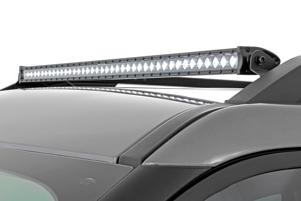 LED Light Kit Roof Rack Mount 40 Inch Black Single Row Ford Bronco Sport (21-26) Rough Country