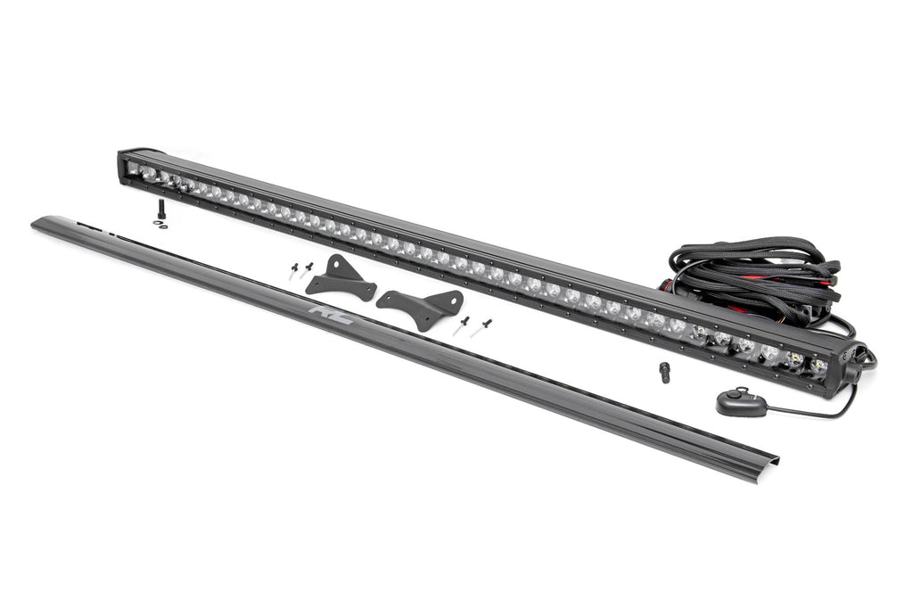 LED Light Kit Roof Rack Mount 40 Inch Black Single Row Ford Bronco Sport (21-26) Rough Country