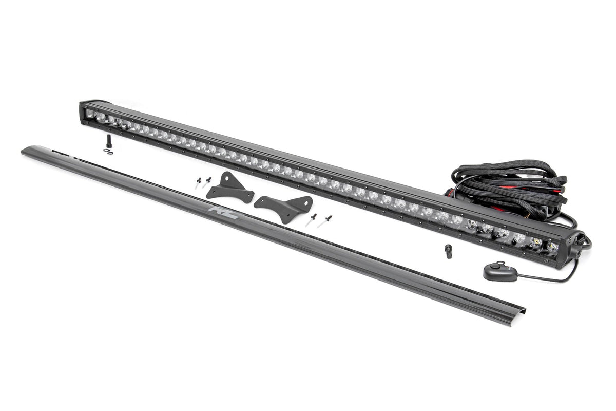 LED Light Kit Roof Rack Mount 40 Inch Black Single Row Ford Bronco Sport (21-26) Rough Country