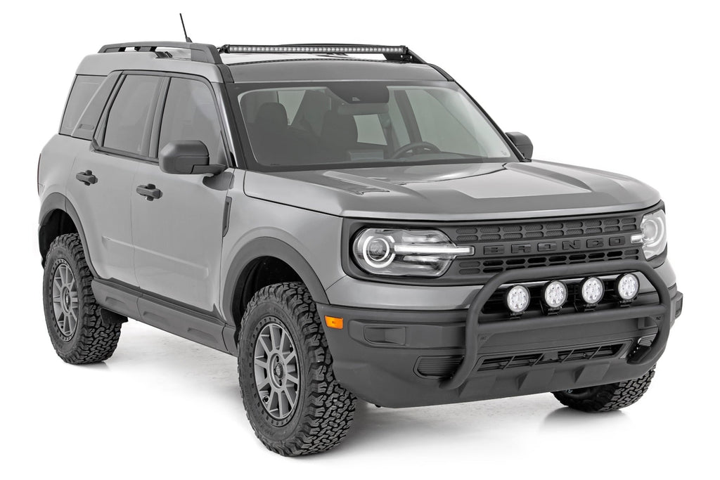 LED Light Kit Roof Rack Mount 40 Inch Black Single Row Ford Bronco Sport (21-26) Rough Country