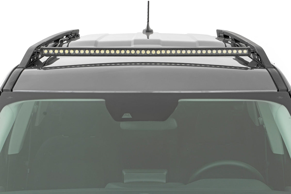 LED Light Kit Roof Rack Mount 40 Inch Black Single Row Ford Bronco Sport (21-26) Rough Country