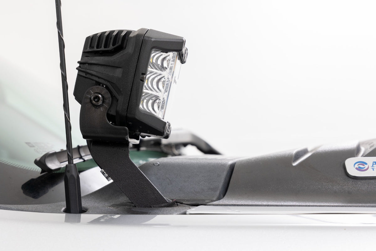 LED Light Kit Ditch Mount 2 Inch Black Pair Spot Chevy 1500 & Silverado/Sierra 2500HD/3500HD (07-14) Rough Country