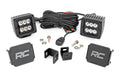 LED Light Kit Ditch Mount 2 Inch Black Pair Spot Toyota Tundra (22-26) Rough Country