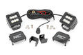 LED Light Kit Ditch Mount 2 Inch Black Pair Flood Toyota Tundra (22-26) Rough Country