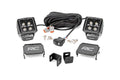 LED Light Kit Ditch Mount 2 Inch Black Pair White DRL Toyota Tundra (22-26) Rough Country