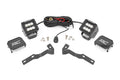 LED Light Kit Ditch Mount 2 Inch Black Pair Flood Toyota Tacoma (16-23) Rough Country