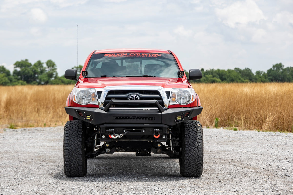 LED Light Kit Ditch Mount 2 Inch Black Pair Spot Toyota Tacoma (05-15) Rough Country