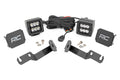 LED Light Kit Ditch Mount 2 Inch Black Pair Spot Toyota Tacoma (05-15) Rough Country