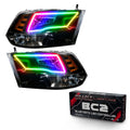 Oracle 09-17 RAM 1500 TRX Quad Pre-Assembled Headlights Blk Housing - w/ BC1 Controller