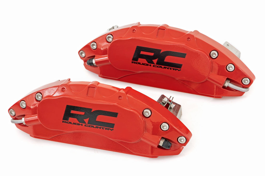 Caliper Covers Rear Red Chevy/GMC Sierra 1500 (19-25)/Silverado 1500 (19-26) Rough Country