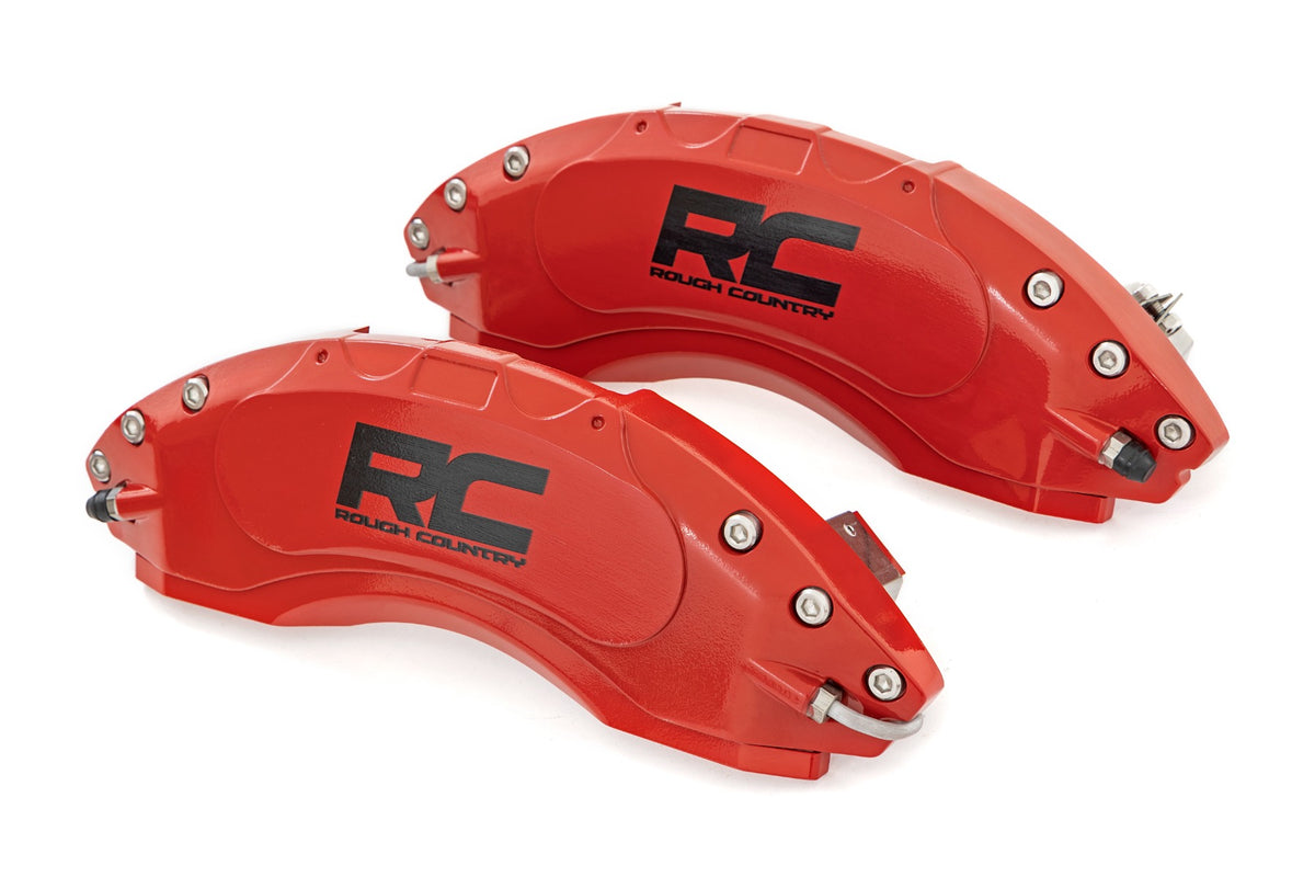 Caliper Covers Rear Red Jeep Wrangler JK/Wrangler Unlimited (2007-2018) Rough Country