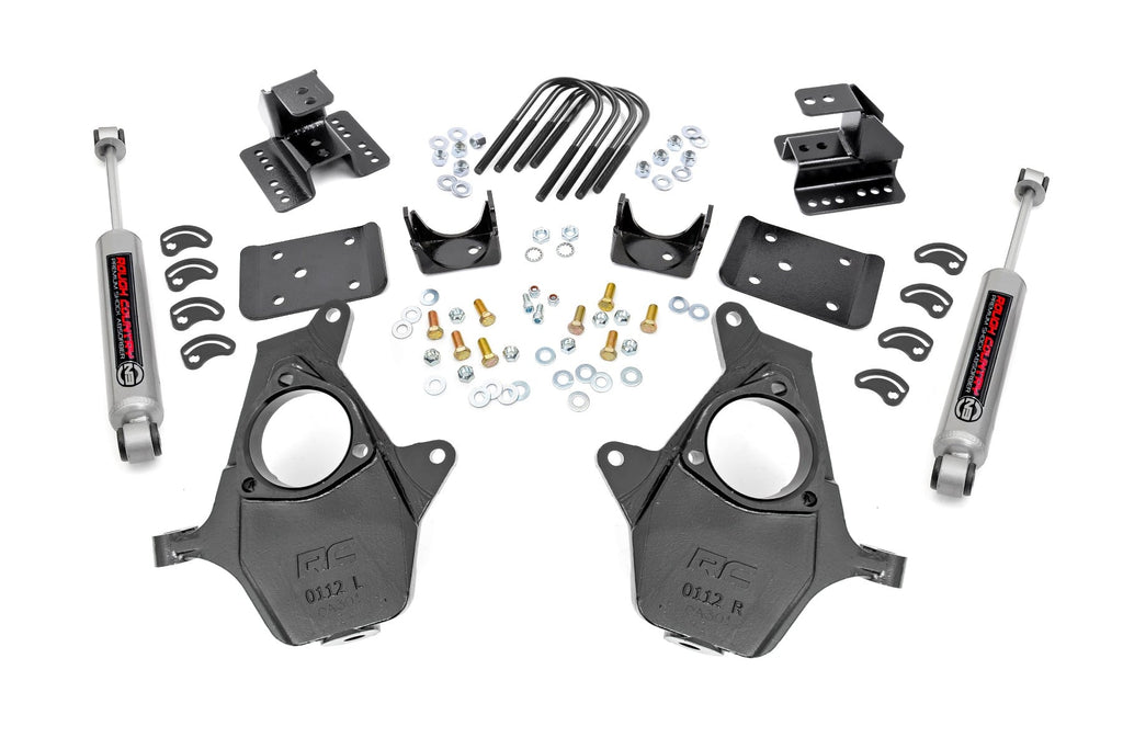 2 Inch Lowering Kit 4 Inch Rear Lowering Alum/Stamped Knuckle Silverado/Sierra 1500 (14-18) Rough Country