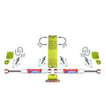 Steering Stabilizer Dual Kit Incl. Hydro 7000 Steering Dampners Brackets Hardware For Use w/HD Tie Rod PN JK717TR Or Other Aftermarket Tie Rod Using 1.75 Inch OD White Skyjacker
