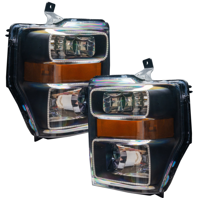 Oracle 08-10 Ford F250/350 LED HL - Black - ColorSHIFT w/ 2.0 Controller
