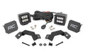 LED Light Kit Ditch Mount 2 Inch Black Pair Spot Toyota Land Cruiser (24-26) Rough Country