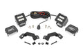 LED Light Kit Ditch Mount 2 Inch Black Pair Flood Toyota Land Cruiser (24-26) Rough Country