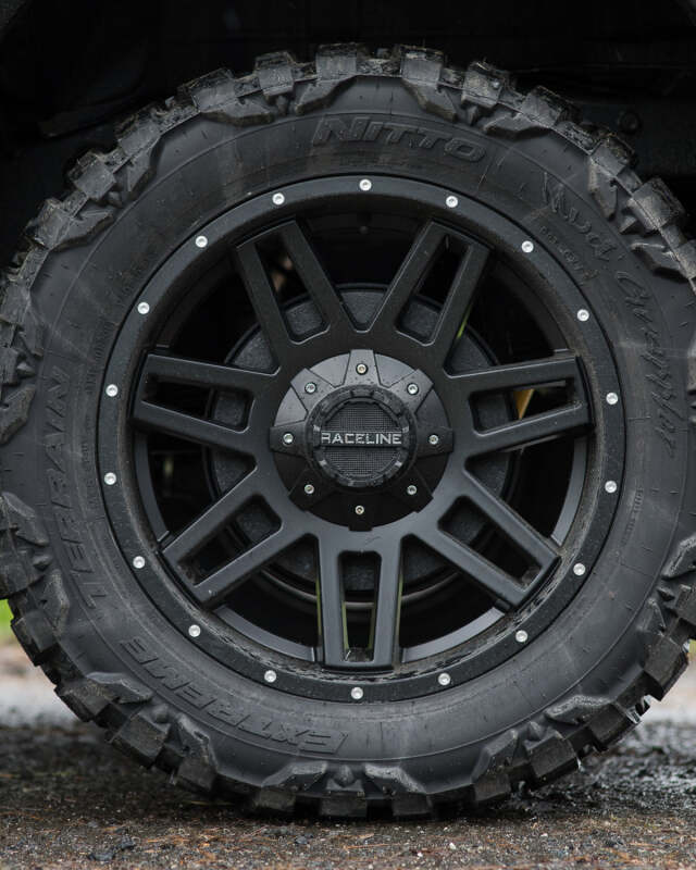 Raceline 931B Injector 16x8in / 8x170 BP / 0mm Offset / 125.2mm Bore - Satin Black Wheel