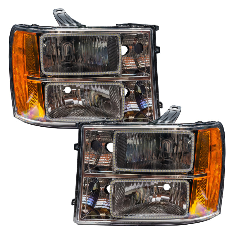 Oracle 07-13 GMC Sierra SMD HL - Square Ring Design - ColorSHIFT w/ 2.0 Controller