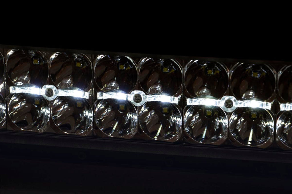 50 Inch LED Light Bar Curved Dual Row Chrome Series with White DRL Rough Country