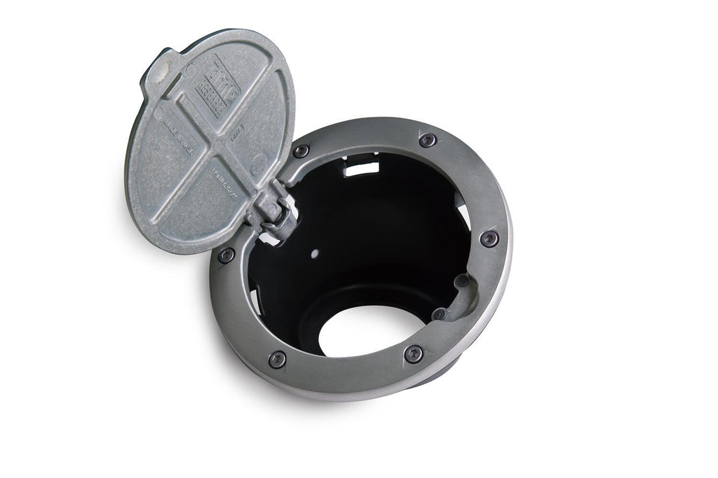 Brushed Aluminum Fuel Door For 2007-2018 Jeep Wrangler JK/JK Unlimited 2-Door/4-Door AMP Research