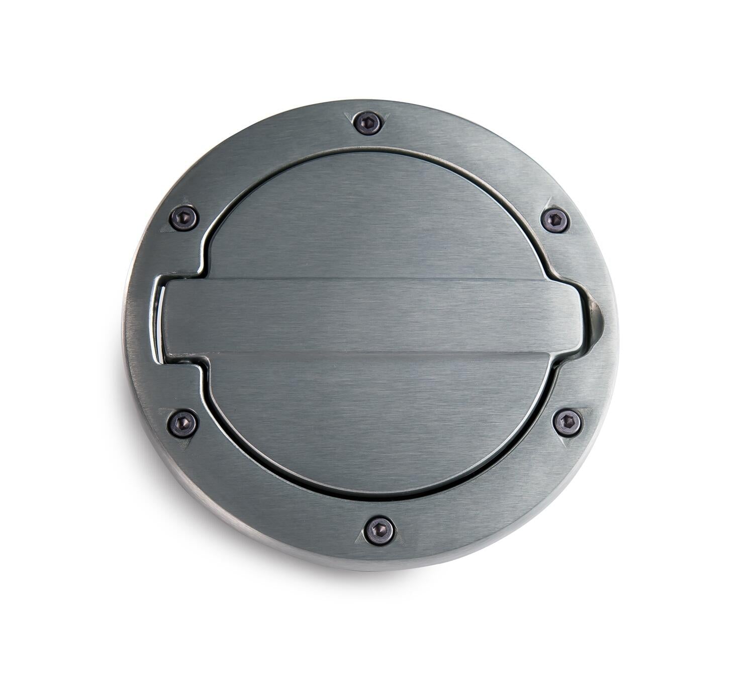 Brushed Aluminum Fuel Door For 2007-2018 Jeep Wrangler JK/JK Unlimited 2-Door/4-Door AMP Research