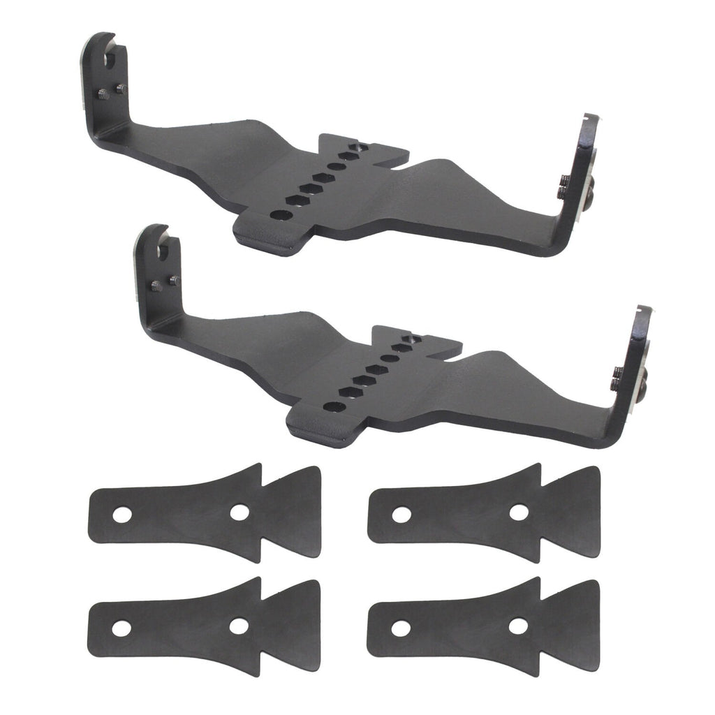 XE Hood Hinge Light Mount for Two 6 Inch Single Row LED Bars Textured Black 2018-2026 Jeep Wrangler JL 2020-2025 Jeep Gladiator Go Rhino