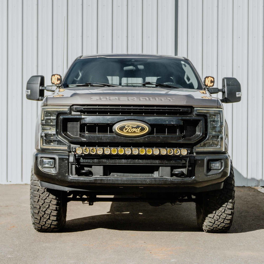 Flex Era 40 Inch LED Light Bar Mnt Front Bumper 2017-2024 Ford Super Duty KC HiLiTES