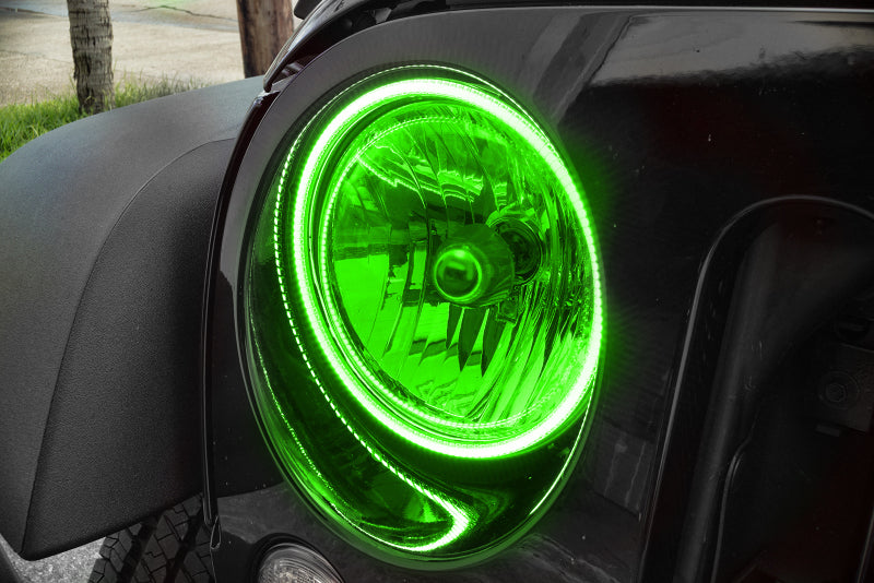 Oracle Jeep Wrangler JK 07-17 LED Waterproof Halo Kit - ColorSHIFT