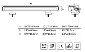 Go Rhino Flash Series Lights 20 Inch Single Multi Function LED Light Bar Black Go Rhino