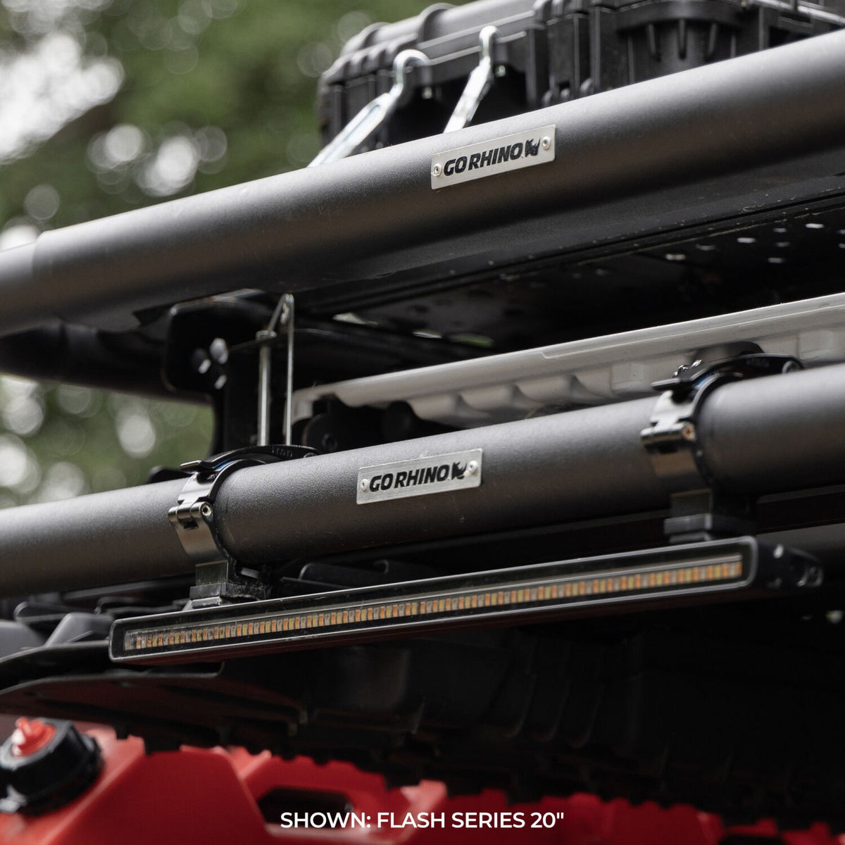 Go Rhino Flash Series Lights 20 Inch Single Multi Function LED Light Bar Black Go Rhino