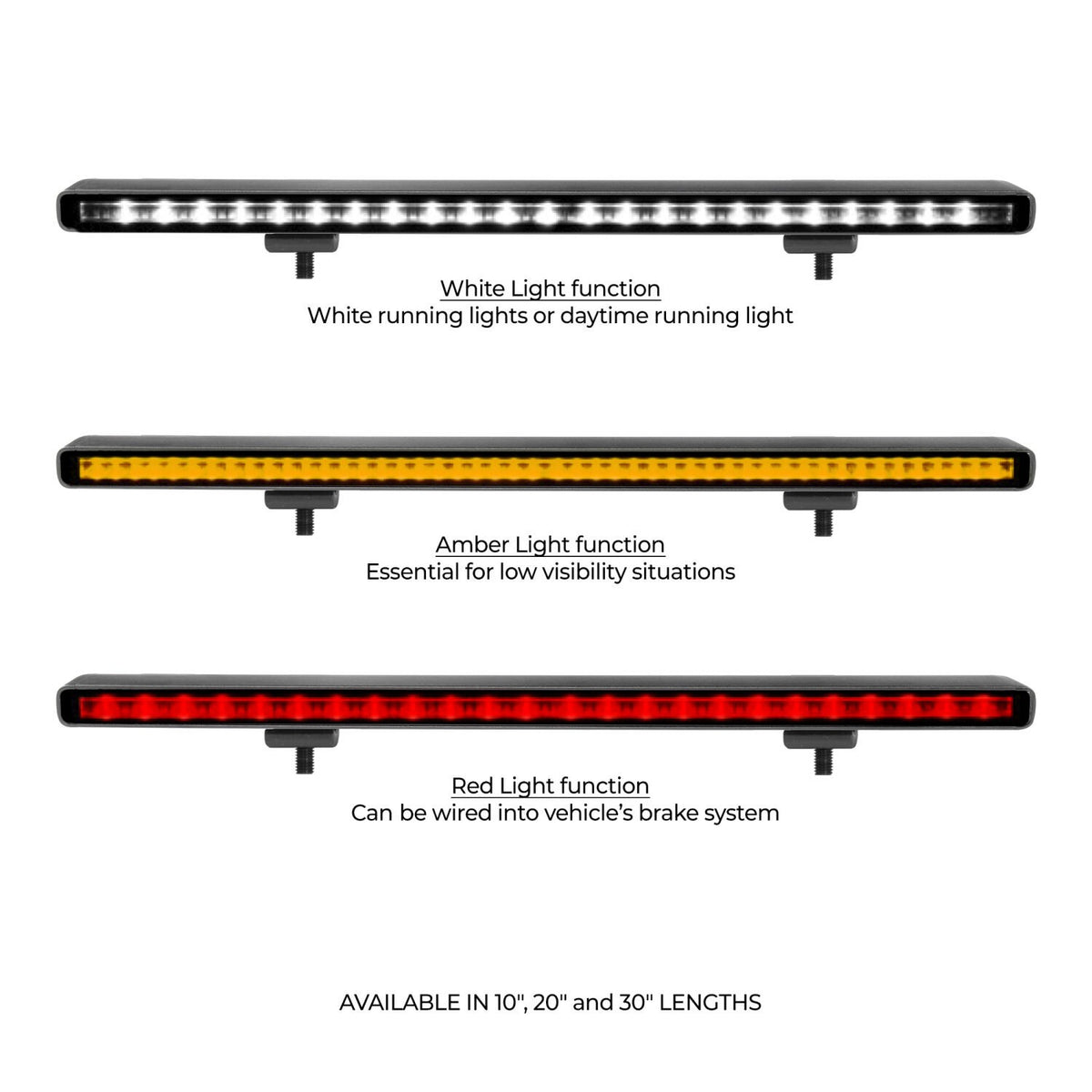 Go Rhino Flash Series Lights 30 Inch Single Multi Function LED Light Bar Black Go Rhino