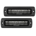 Go Rhino Blackout Series Lights Pair of Sixline LED Flood Light Kit Flush Mount Black Go Rhino