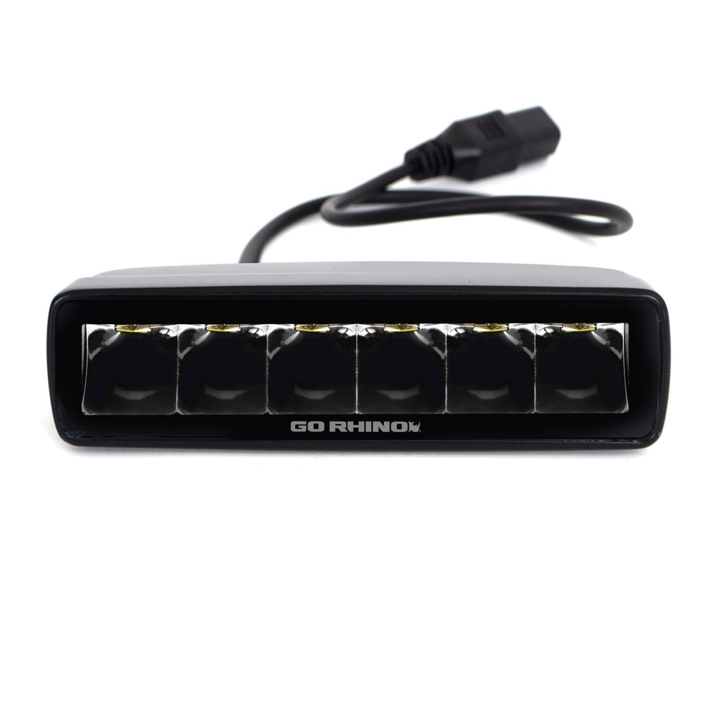 Go Rhino Blackout Series Lights Pair of Sixline LED Spot Light Kit Black Go Rhino