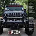 Go Rhino Blackout Series Lights Pair of 3x3 Cube LED Flood Light Kit Flush Mount Black Go Rhino