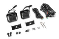 Go Rhino Blackout Series Lights Pair of 4x3 Cube LED Sideline Flood Light Kit Black Go Rhino