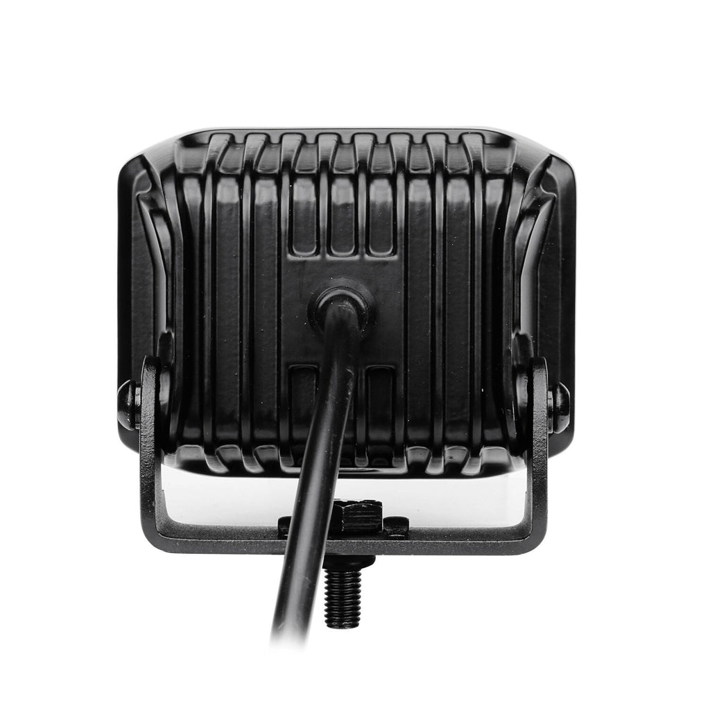 Go Rhino Blackout Series Lights Pair of 4x3 Cube LED Sideline Flood Light Kit Black Go Rhino