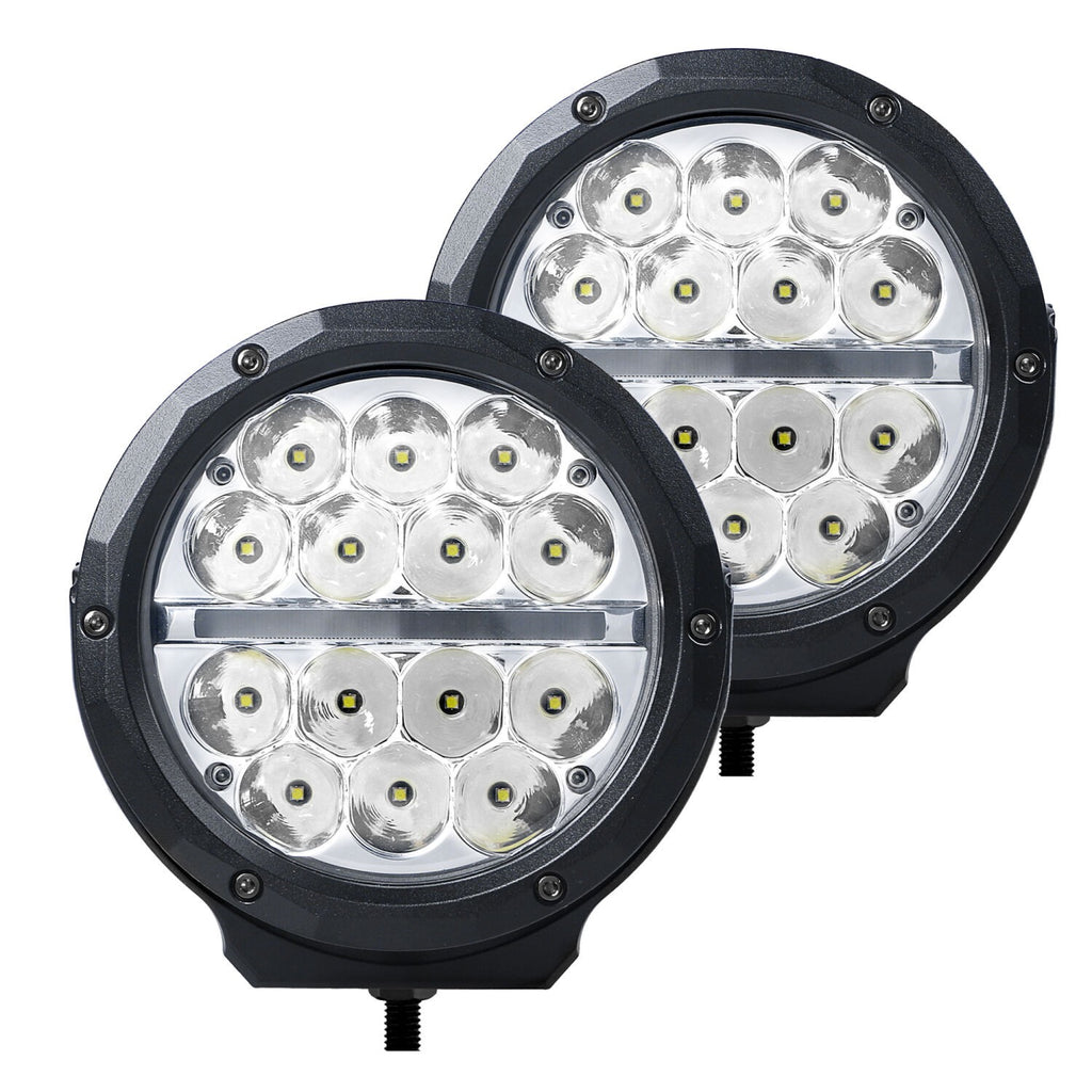 Go Rhino Bright Series Lights 6 Inch Round LED Driving Light Black Go Rhino