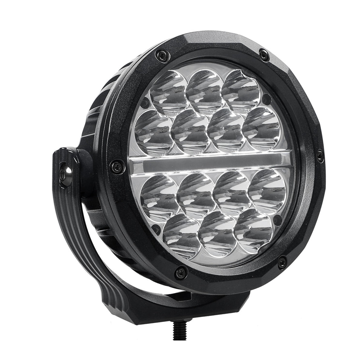 Go Rhino Bright Series Lights 6 Inch Round LED Driving Light Black Go Rhino