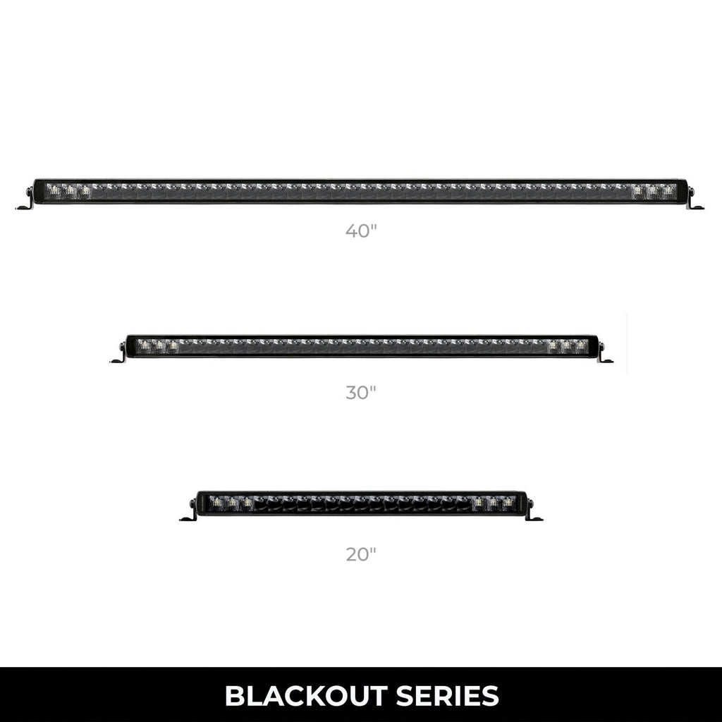Go Rhino Blackout Series Lights 20.5 Inch Single Row LED Light Bar Black Go Rhino