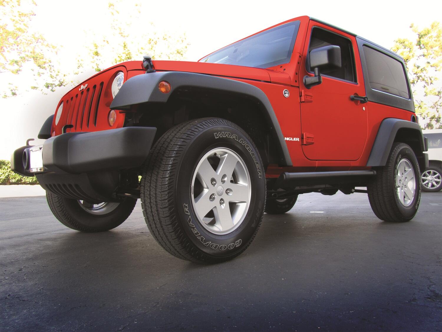 PowerStep Electric Running Boards For 2007-2017 Jeep Wrangler JK 2-Door AMP Research