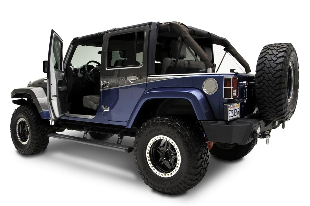 PowerStep Electric Running Boards For 2007-2017 Jeep Wrangler JK Unlimited 4-Door AMP Research