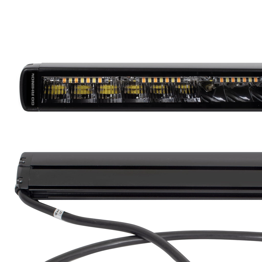 Go Rhino Blackout Combo Series Lights 31.5 Inch Single Row LED Light Bar With Amber Lighting Black Go Rhino